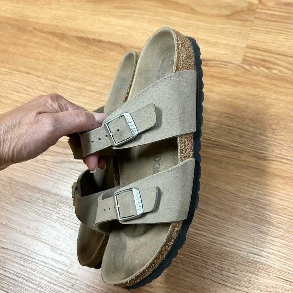 Birkenstock Beige Suede Sandals